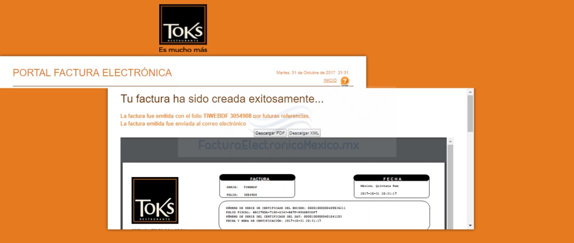 ¿Cómo Solicitar tu Factura en Restaurante Toks?