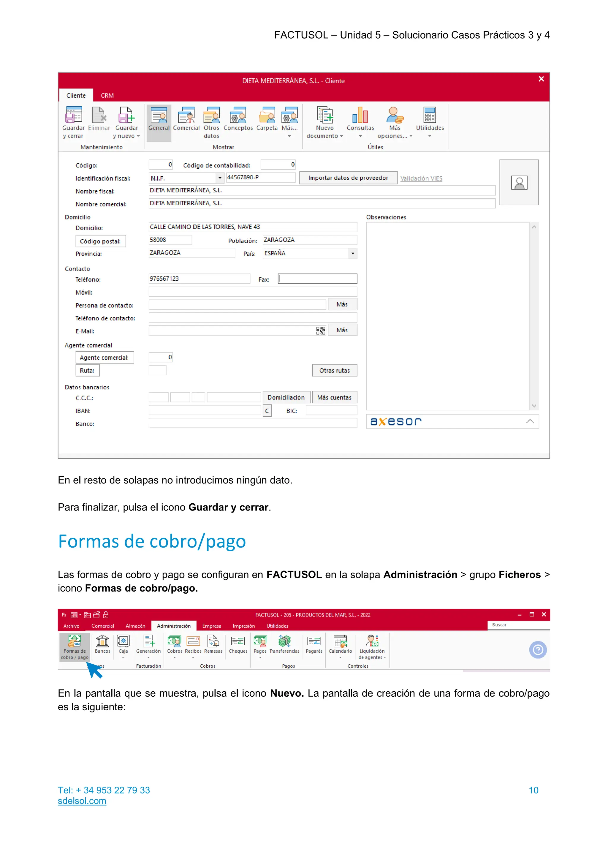 Creación de una Nueva Factura