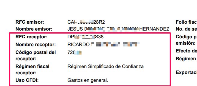 Datos Necesarios para Solicitar la Factura