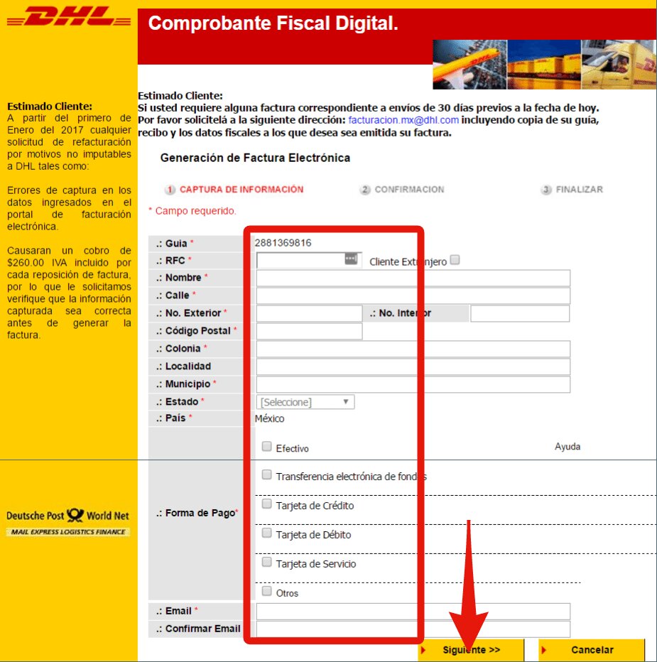 Desglose de los Cargos en la Factura de DHL
