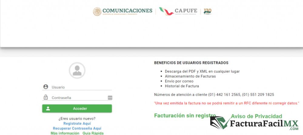 Guía Paso a Paso para Facturar en CAPUFE