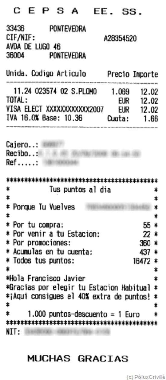 Información Adicional del Ticket de Compra