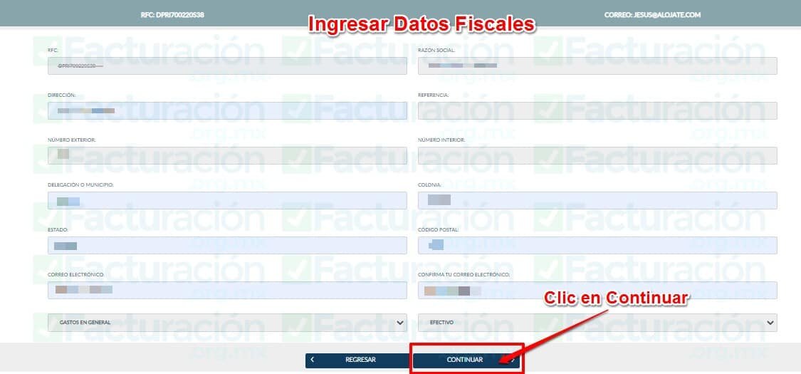 Paso 3: Ingresa los Datos Requeridos