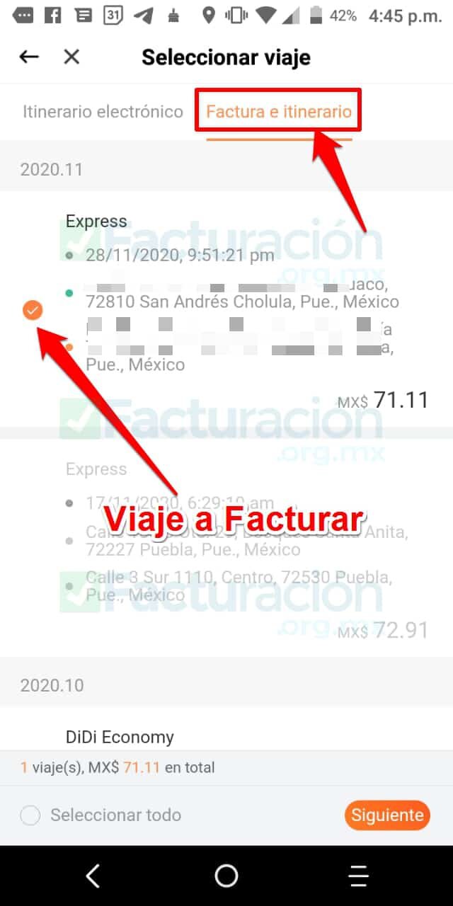Paso a Paso para Generar Facturas DiDi