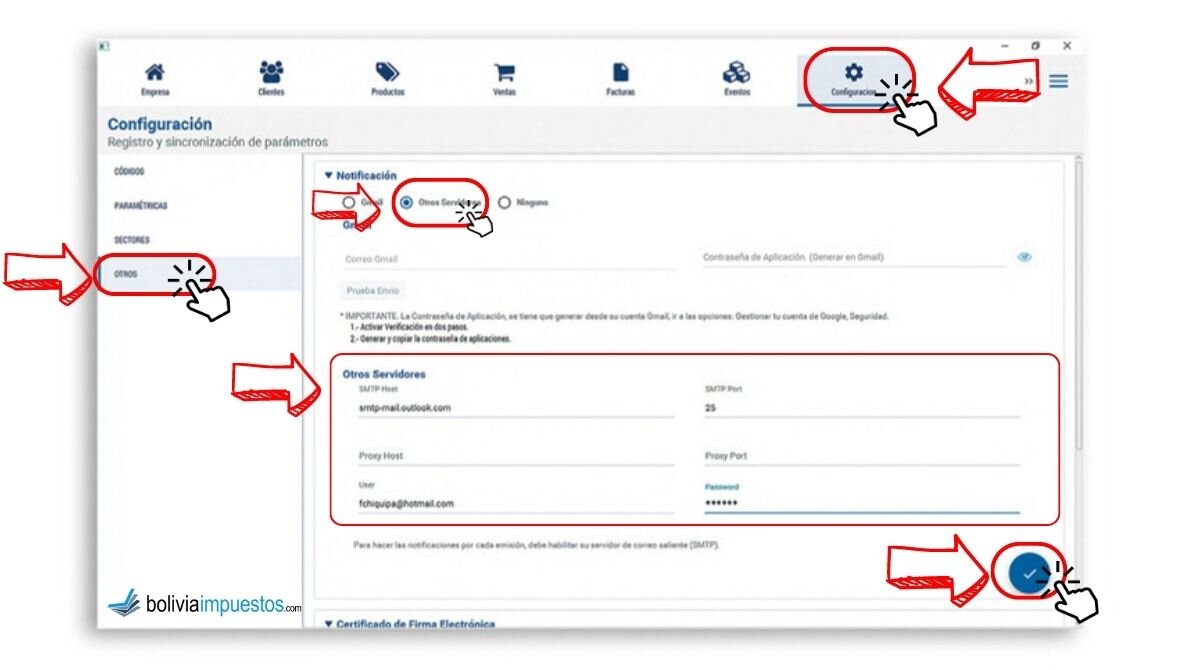Recibiendo la Factura por Correo Electrónico